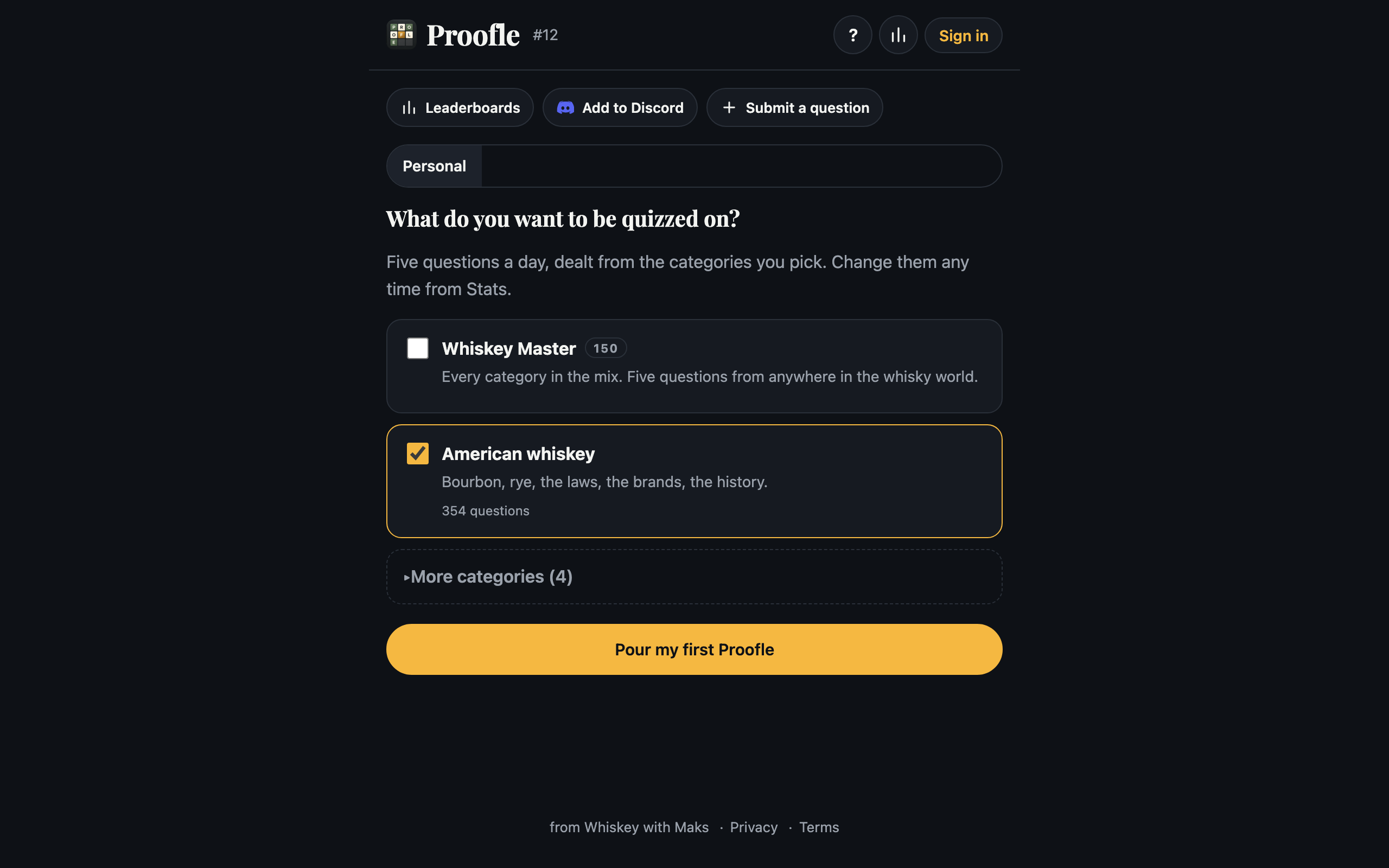 Proofle screenshot